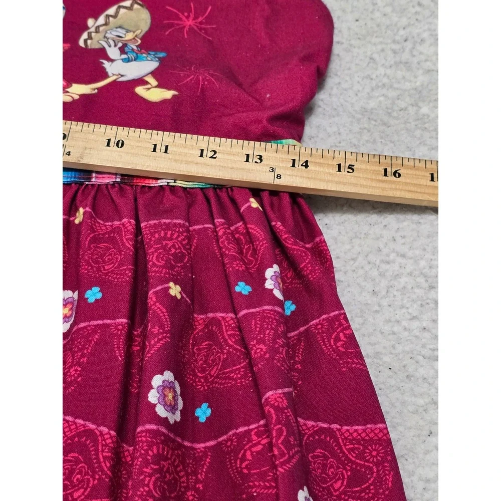 Disney Parks Three Caballeros Fiesta Hoy Apron Donald Duck Jose Panchito Pink OS
